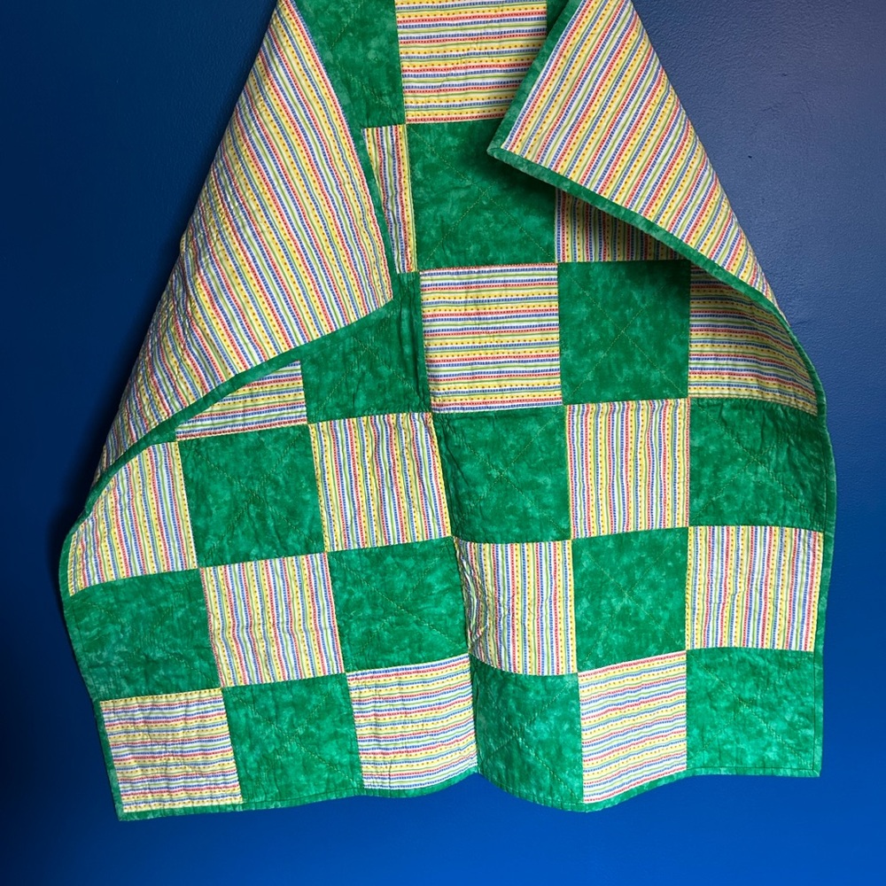 Vintage Green Quilted Bedding Quilt